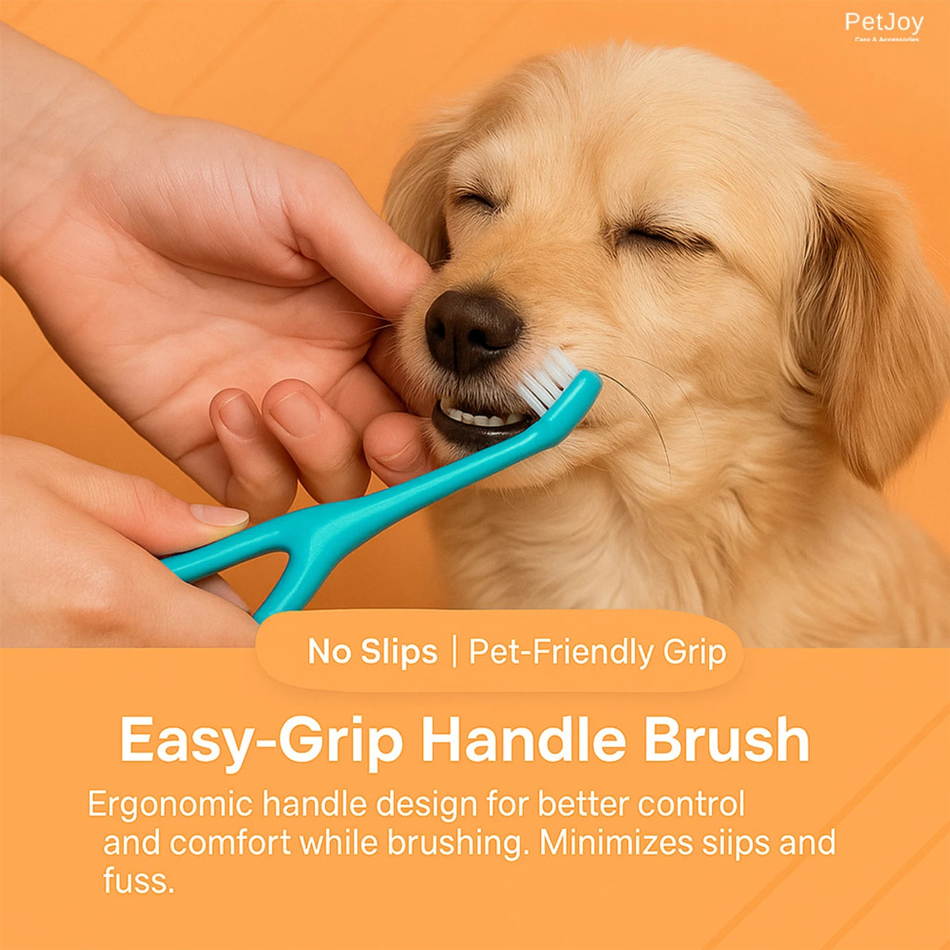 PetJoy 3-in-1 Dog Oral Care Kit | Mint Flavor Toothpaste (95g), Dual-Headed Toothbrush Pet Toothbrush (Dog)