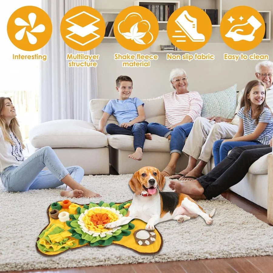 Novapet™ Premium Snuffle Mat | Interactive Slow Feeder & Enrichment Mat for Dogs & Cats